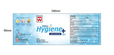 120 mL Label (Hygiene Plus Ethanol 120ml Label For Us 1mb)